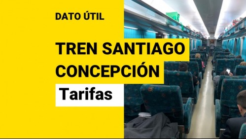 Tren nocturno Santiago-Concepción: ¿Cuánto valen los pasajes?