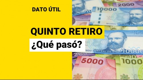 Quinto retiro del 10%: ¿Qué pasó con el proyecto?