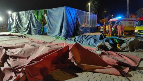 Niña de ocho años muere tras caer de un castillo inflable que fue levantado por el viento