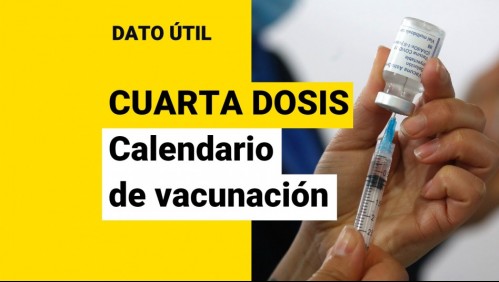 Este es el calendario de vacunación de la cuarta dosis