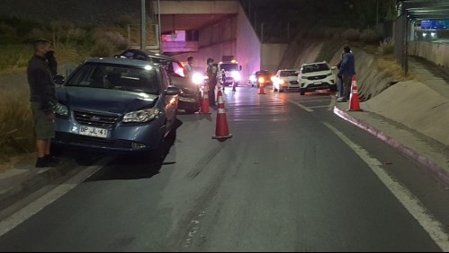 Intento de encerrona en Autopista Central termina en colisión múltiple