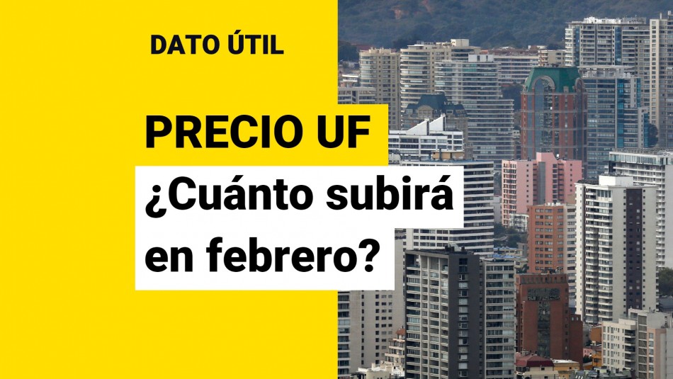 ¿Cuánto subirá la UF durante febrero? Meganoticias