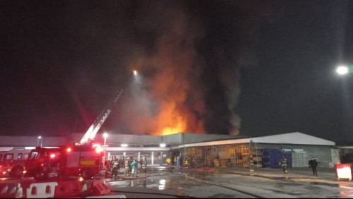 Incendio consumió bodegas de 'elementos médicos y veterinarios' en San Joaquín