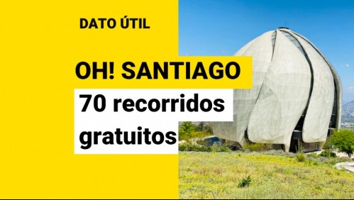 OH! Santiago: Conoce los 70 recorridos guiados que podrás realizar por la capital