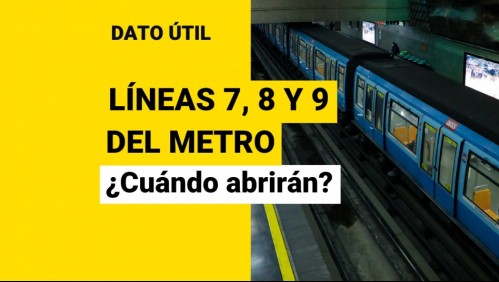 Metro de Santiago: ¿Cuándo estarán operativas las líneas 7, 8 y 9?
