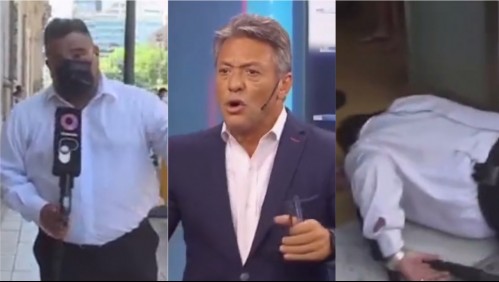 'Perdón, Claudio, perdón...': El tenso momento en que un periodista se desmaya mientras despachaba en vivo