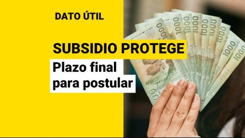 Subsidio Protege: ¿Cuál es la fecha límite para postular en enero?