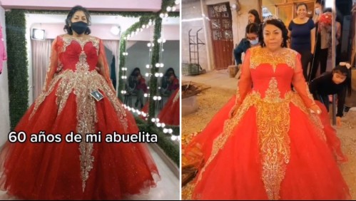 'Los sueños jamás se pierden': Nietos organizan fiesta de quinceañera para su abuela que cumplía 60 años