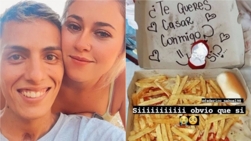 joven-le-propone-matrimonio-a-su-pareja-en-una-caja-de-milanesas Joven le propone matrimonio a su pareja en una caja de milanesas luego de sobrevivir a un balazo en la nuca