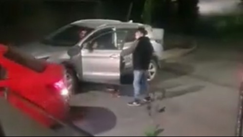 A punta de rifle: Video registra cómo vecinos frustraron robo de un vehículo en San Bernardo