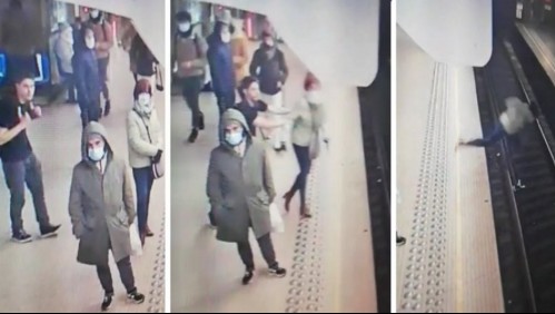 'Parecía ataque por diversión': Hombre empuja a mujer a las vías del metro y conductor del tren logra frenar a tiempo