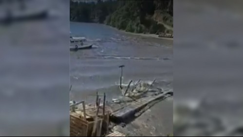 Destrucción de muelle en Isla Rey de Valdivia: Delegado presidencial compromete apoyo para reconstruirlo