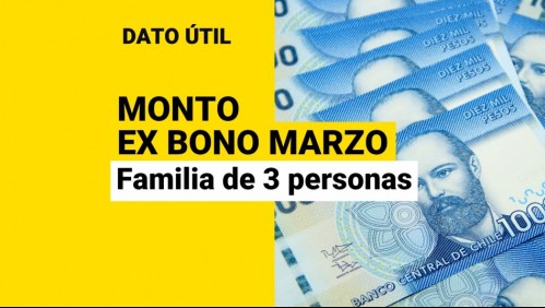 Ex Bono Marzo: ¿Cuál es el monto que recibirán las familias de tres personas?