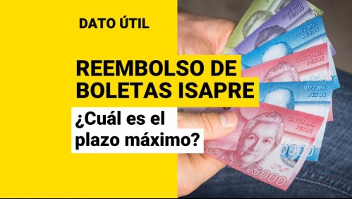 ¿Cuánto plazo tengo para solicitar el reembolso de boletas en Isapres?