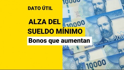 Bonos que aumentan con el alza del sueldo mínimo: ¿Qué beneficios incrementan sus montos?