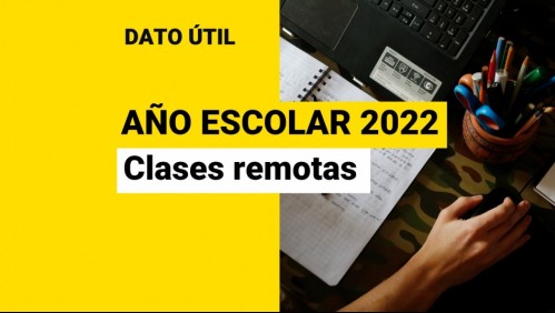 Año Escolar 2022: ¿En qué casos habrá clases remotas?