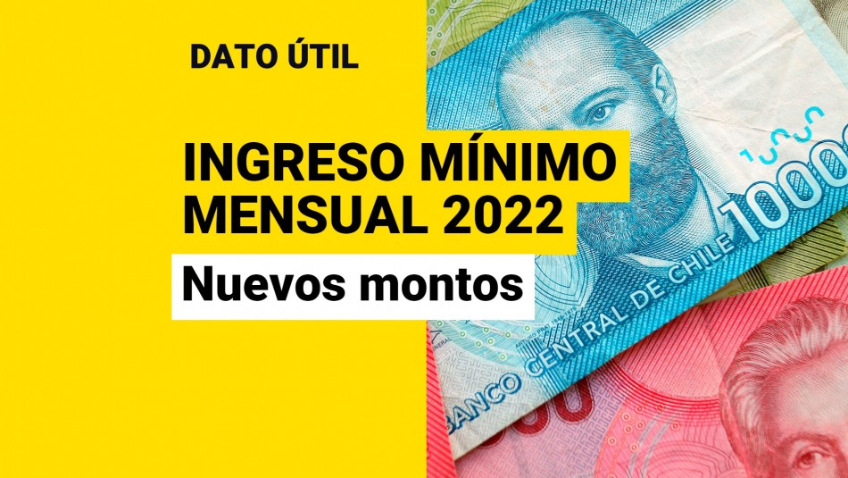 ingreso minimo mensual salario chile 2022