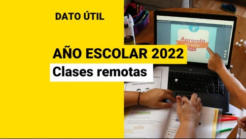 Año Escolar 2022: ¿Cuándo habrá clases remotas?