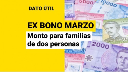 Ex Bono Marzo: ¿Cuál es el monto que reciben las familias de dos personas?