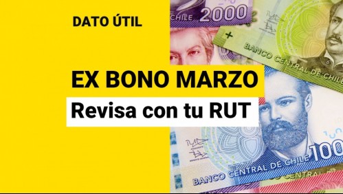 Ex Bono Marzo: ¿Cómo revisar con mi RUT si soy beneficiario?