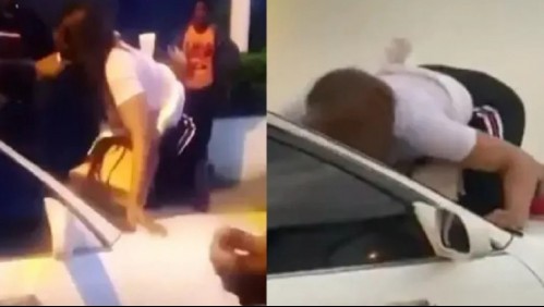 'Sal, ven, vamos a hablar': mujer se sube al capó del auto de su marido tras descubrir que estaba con su amante