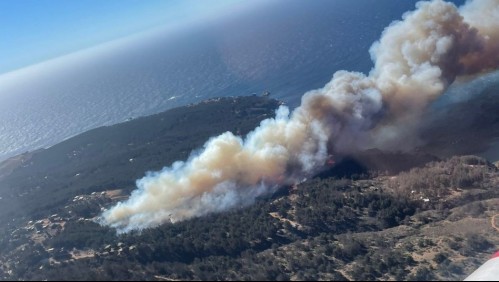 Onemi declara alerta roja en Valparaíso por nuevo incendio forestal que amenaza a viviendas en Laguna Verde