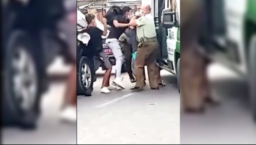 Revelan video de nueva agresión a Carabineros: Fue en Arica y uno de los uniformados quedó con fractura nasal