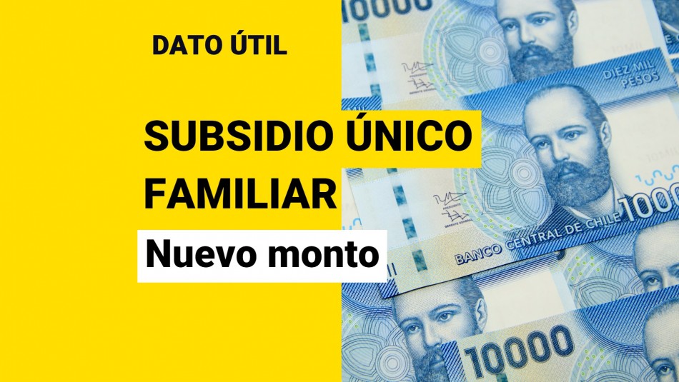 Aumentan monto del Subsidio Único Familiar De cuánto es el nuevo pago