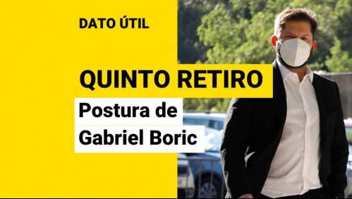 Quinto retiro: ¿Cuál es la postura del Presidente electo Gabriel Boric?
