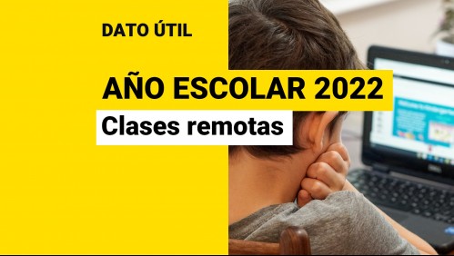 Año Escolar 2022: Conoce en qué casos habrá clases remotas