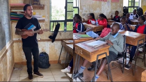 Profesor chileno se vuelve viral por enseñar 'El baile de los que sobran' a sus estudiantes de África