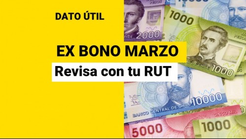 Ex Bono Marzo: Conoce con tu RUT si recibirás el pago