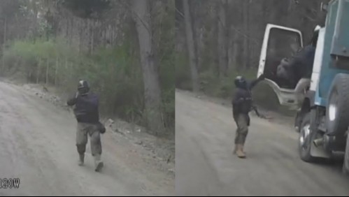 Macrozona Sur: Video capta agresión a conductor en ataque incendiario que terminó con tres heridos en Curanilahue