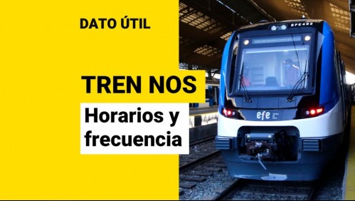 Tren Nos - Estación Central: ¿Cuáles son los horarios y frecuencias durante febrero?