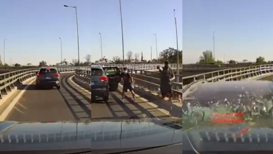 Video muestra a conductor que choca y arrastra vehículo que intentaba hacerle una encerrona