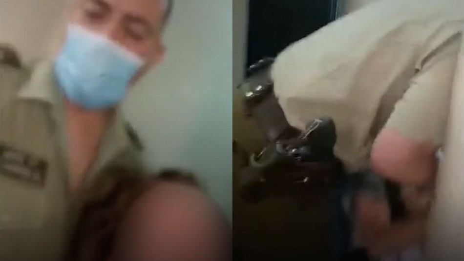 Dado de baja y en arresto domiciliario total: Carabineros aclara video donde funcionario agrede a una mujer