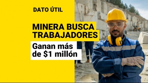 Minera sigue buscando trabajadores: ¿Quiénes pueden ganar un sueldo de más de $1 millón?