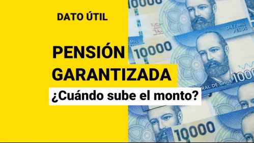 Pensión Garantizada Universal: ¿Cuándo sube el monto del beneficio?