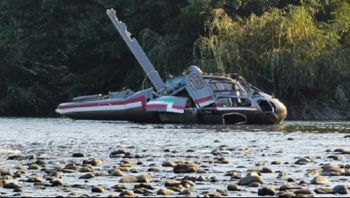 Helicóptero que combatía incendio forestal cayó en el sector de Duqueco en región del Biobío