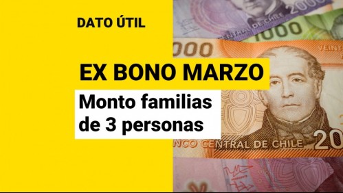 Ex Bono Marzo: ¿Qué monto reciben las familias de tres integrantes?