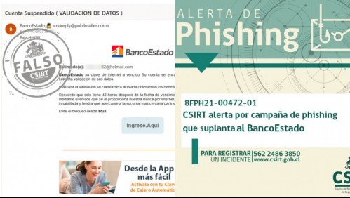 BancoEstado alerta sobre nueva estafa por correos electrónicos fraudulentos para robar datos personales