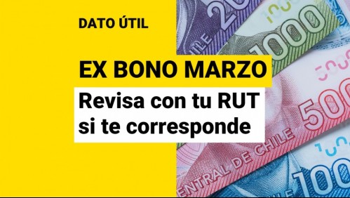 Primeros pagos del Ex Bono Marzo: Revisa con tu RUT si eres beneficiario