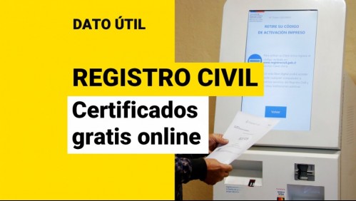 Certificados gratuitos del Registro Civil: Descargas