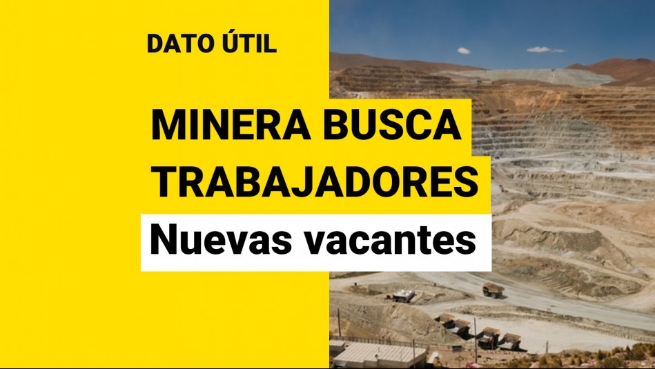 Minera ofrece sueldos de hasta $1 millón: Revisa cuáles son las nuevas ofertas laborales disponibles
