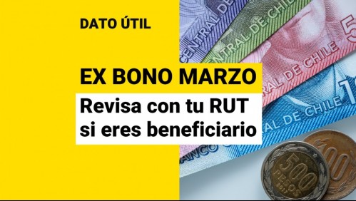 Pago del Bono Marzo: Revisa con tu RUT si recibirás el dinero