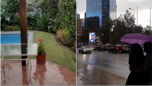 Se registran lluvias en varias comunas de Santiago: También se reportan granizos
