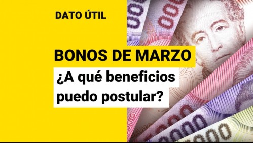 Bonos de marzo: ¿A qué beneficios puedo postular?