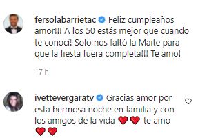 Comentarios de Fernando Solabarrieta e Ivette Vergara