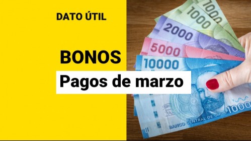 Bonos de marzo: Conoce los beneficios que se pagan este mes