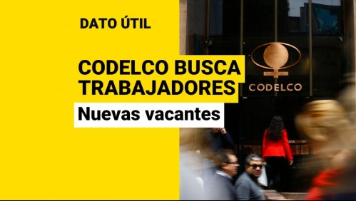 Codelco abre vacantes de trabajo: ¿Cuáles son las nuevas ofertas laborales?